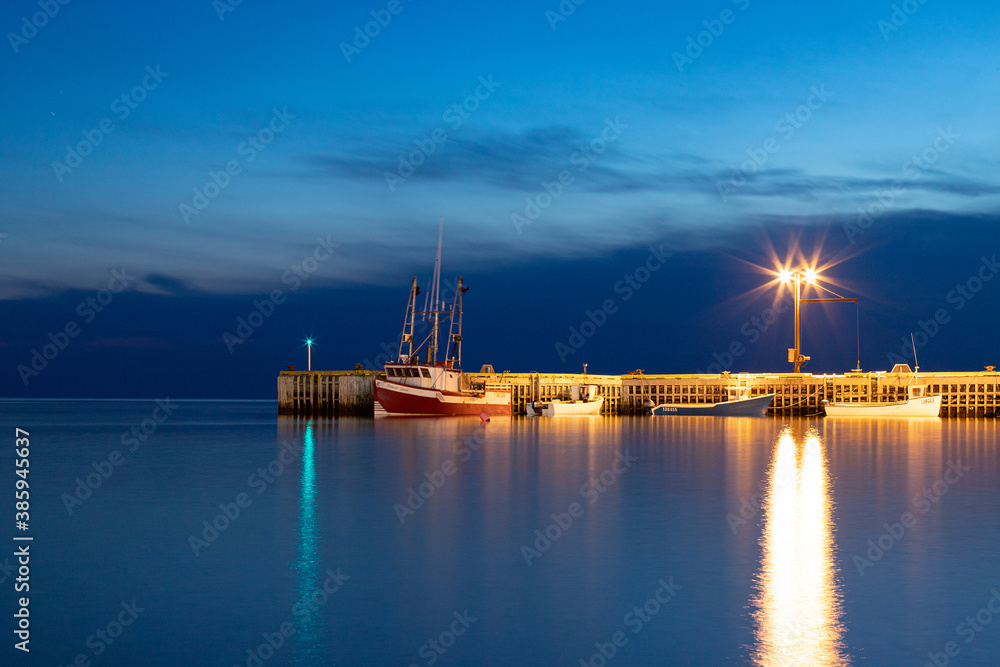 Fototapeta premium Hafen am Abend