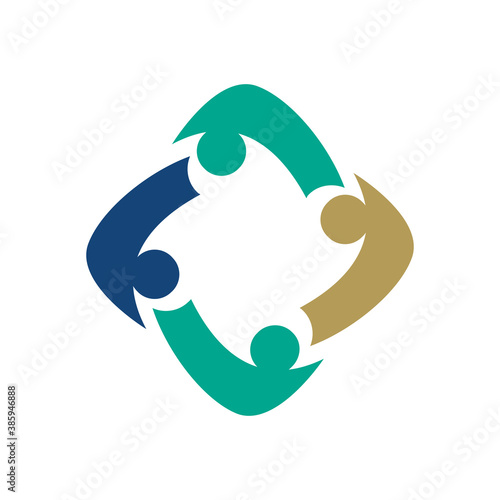 Illustration design symbol icons of people together