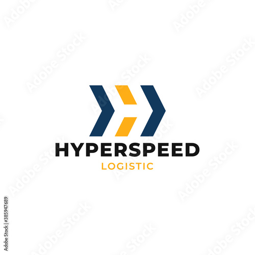 Hyper speed logistic logo template. Good for companies with the initials H.