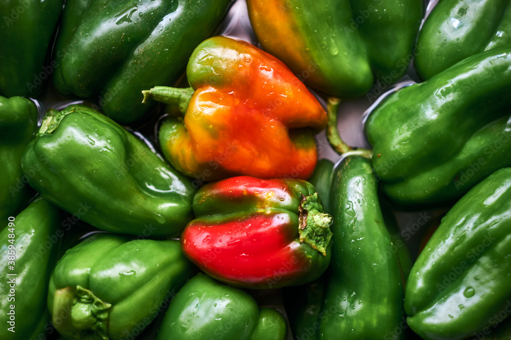 red and green peppers red and green peppers