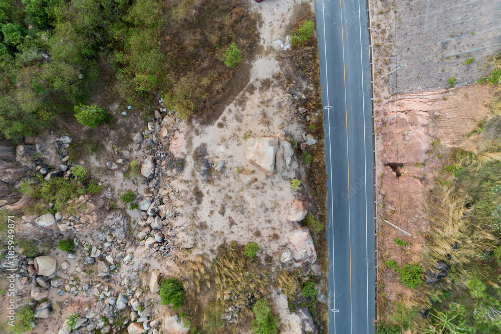 Asphalt road curve on high mountain image by Drone top down High angle view. Asphalt road curve on high mountain image by Drone top down High angle view.
