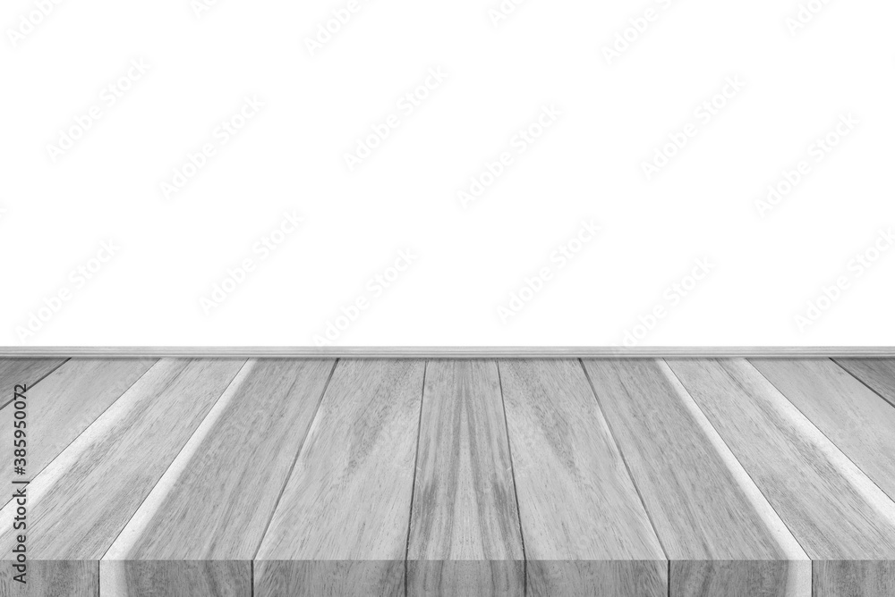 Fototapeta premium Wood table or wood floor on white background.