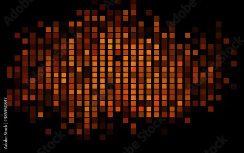 Dark Orange vector template with crystals, rectangles.