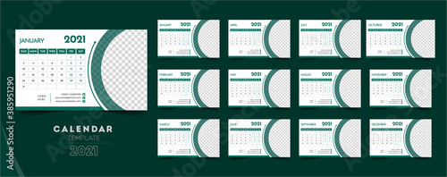 Creative Desk Calendar Template 2021