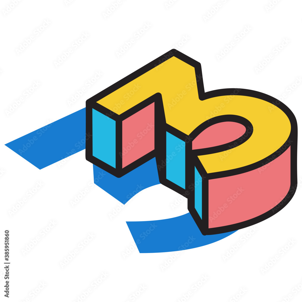 Numeric letter having 3d effect, 3d
Numeric letter having 3d effect, 3d