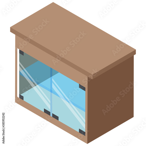 
A wooden chest of drawers to store files and other things
