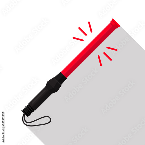 Traffic light baton vector flat design isolated on white background.
