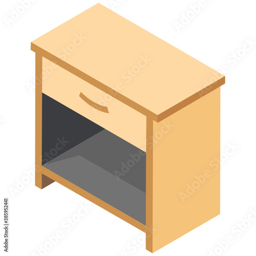 
A wooden chest of drawers to store files and other things
