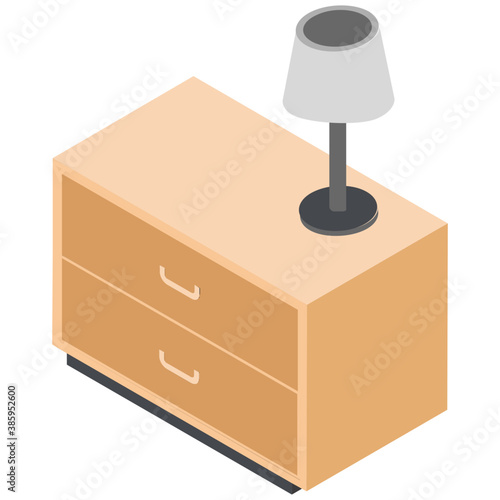 
A wooden chest of drawers to store files and other things

