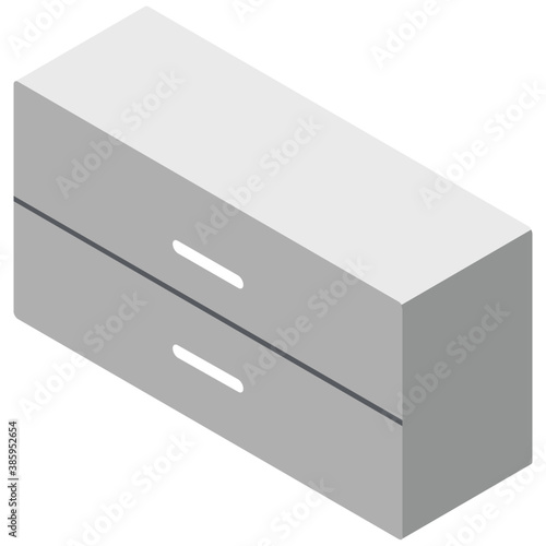 
Chest of drawers flat vector icon design
