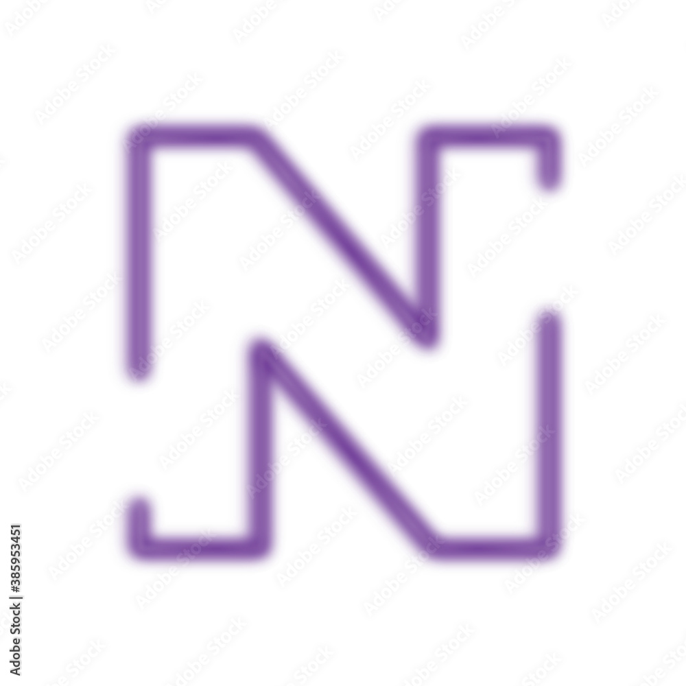 Neon letter having capital n shape
Neon letter having capital n shape