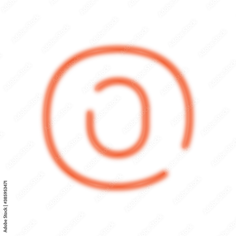 Neon letter having capital o shape
Neon letter having capital o shape