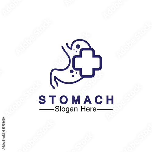 Stomach Health Logo vector illustration design - creative Gastroenterology Healthy Logo element icon, Stomach healthcare icon vector template