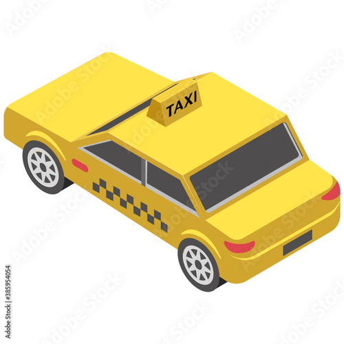 
Car for hire, taxi or cab icon image 
