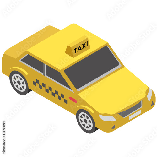
Car for hire, taxi or cab icon image 
