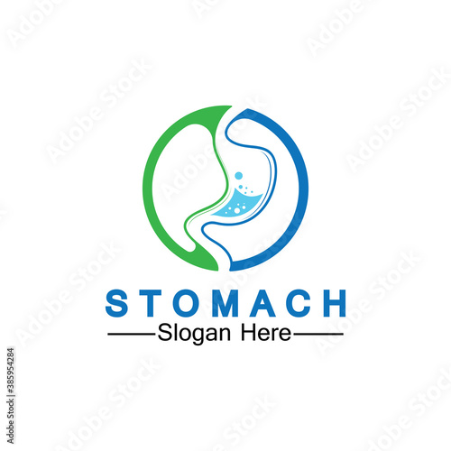 Stomach Health Logo vector illustration design - creative Gastroenterology Healthy Logo element icon, Stomach healthcare icon vector template