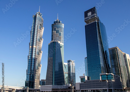 Skyscrapers of Business bay district of Dubai, UAE. © Four_Lakes