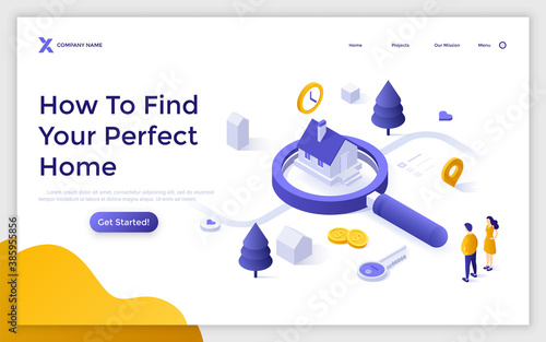 Isometric Vector Landing Page