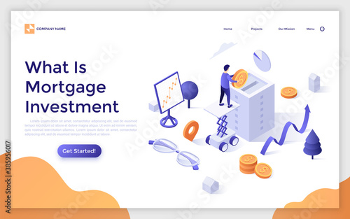 Isometric Vector Landing Page