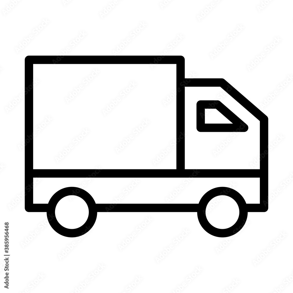 Truck icon design. e commerce outline vector design. delivery shipping truck