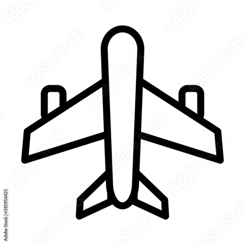 Airplane icon design. e commerce outline vector design. flight shipping icon