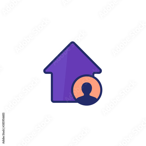 tenant, house resident vector icon on white