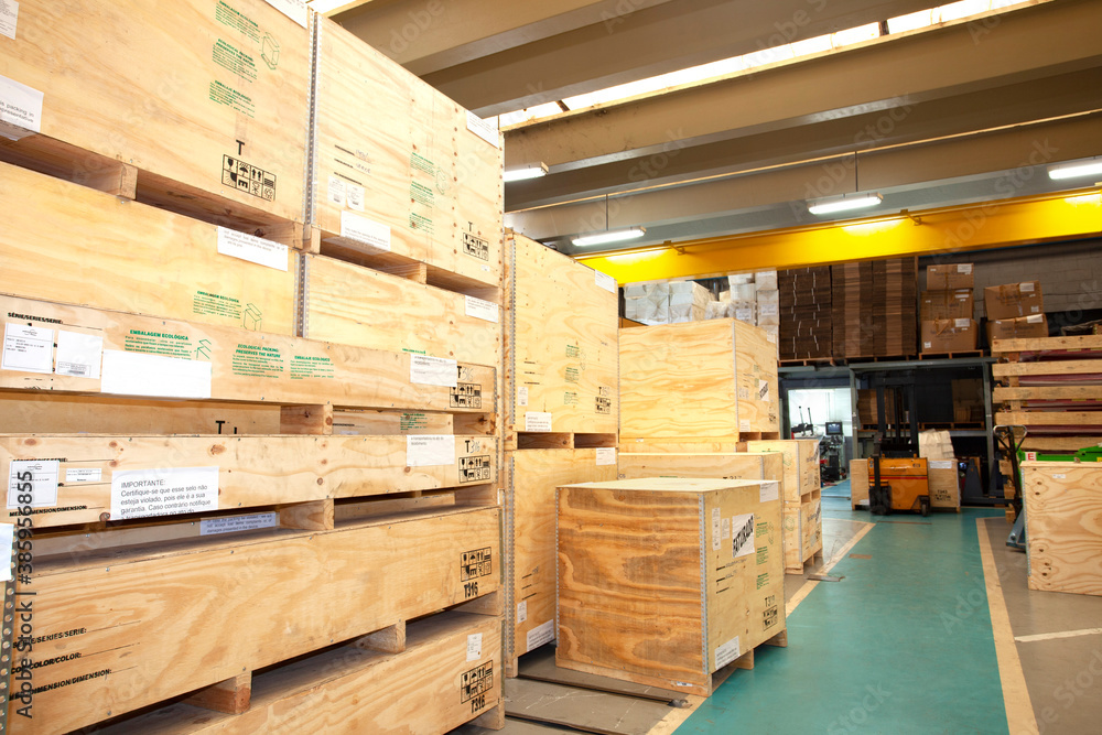 warehouse with boxes warehouse with boxes