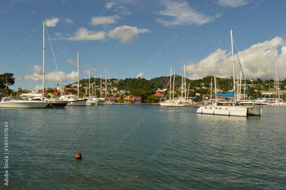 Obraz premium The stunning and colorful island of Grenada in the Caribbean Ocean