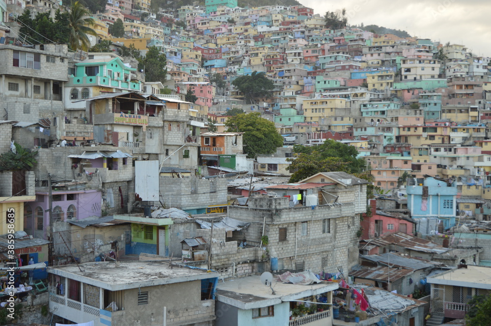Fototapeta premium The poor city of Port Au Prince in Haiti after the destruction of the Earthquake