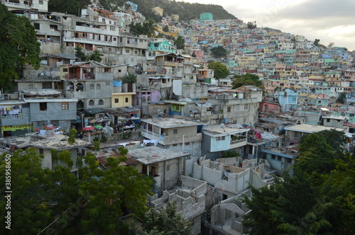 The poor city of Port Au Prince in Haiti after the destruction of the Earthquake photo