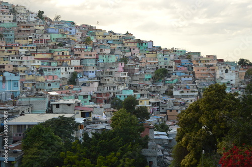 The poor city of Port Au Prince in Haiti after the destruction of the Earthquake photo