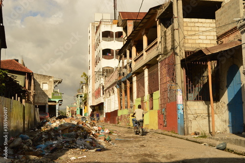 The poor city of Port Au Prince in Haiti after the devastating earthquake  photo