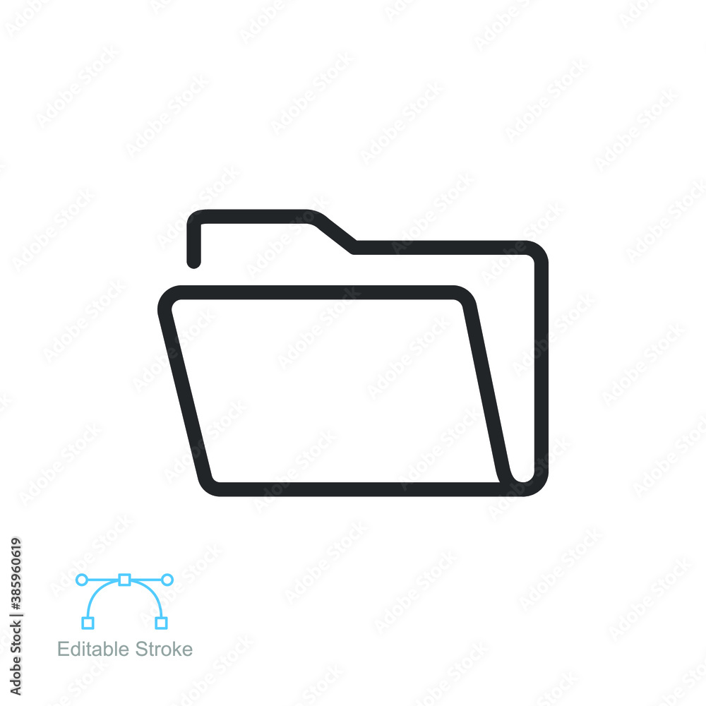 Open folder of data documents file line icon. Office and business Project storage organize button symbol for logo, web, and app. Editable stroke. Vector illustration. design on white background EPS 10 Open folder of data documents file line icon. Office and business Project storage organize button symbol for logo, web, and app. Editable stroke. Vector illustration. design on white background EPS 10