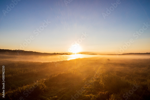 sunrise over the lake