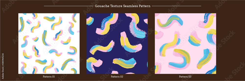 Obraz premium Abstract Gouache Seamless Pattern All Single