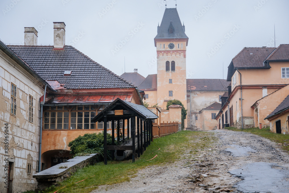 Vimperk (Winterberg) castle, Renaissance chateau in the national park and protected landscape area of Sumava, South Bohemia, Czech Republic