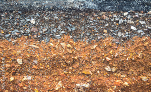 layer of asphalt road structure include laterite soil,skeletal soils,crushed stone.