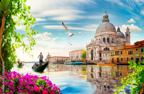 Flowers and Grand Canal