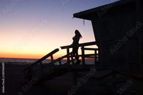 beachhouse with woman in LA
