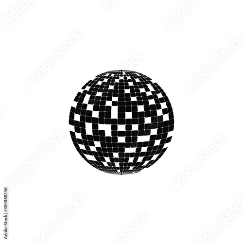 Disco light ball icon vector