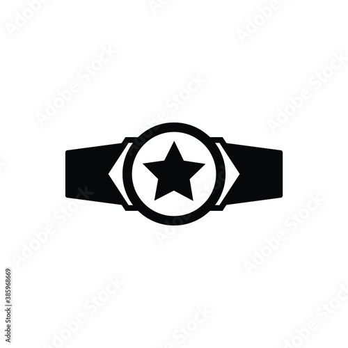Boxing reward belt icon vector