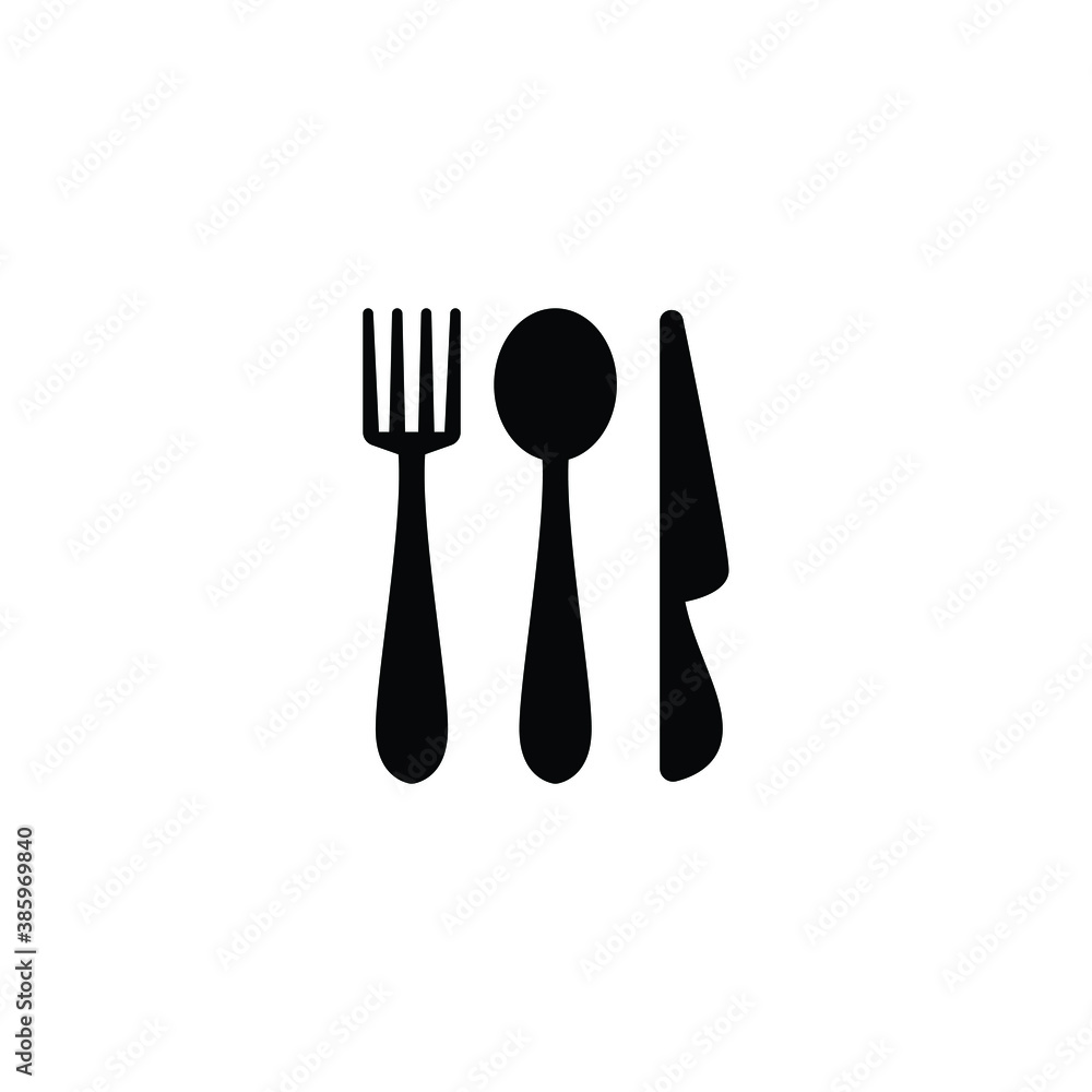 Spoon fork and knife icon vector Spoon fork and knife icon vector