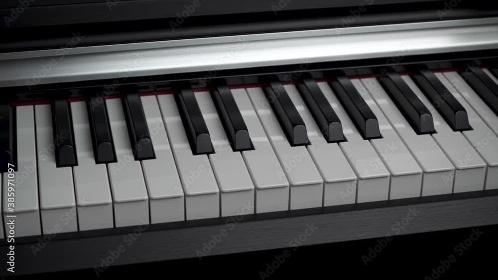 Elegant piano keys. Slow motion shot, camera moving along the keyboard.. Black and white keys. Music, learn, artistic, hobbies, black and white concepts. Elegant piano keys. Slow motion shot, camera moving along the keyboard.. Black and white keys. Music, learn, artistic, hobbies, black and white concepts.