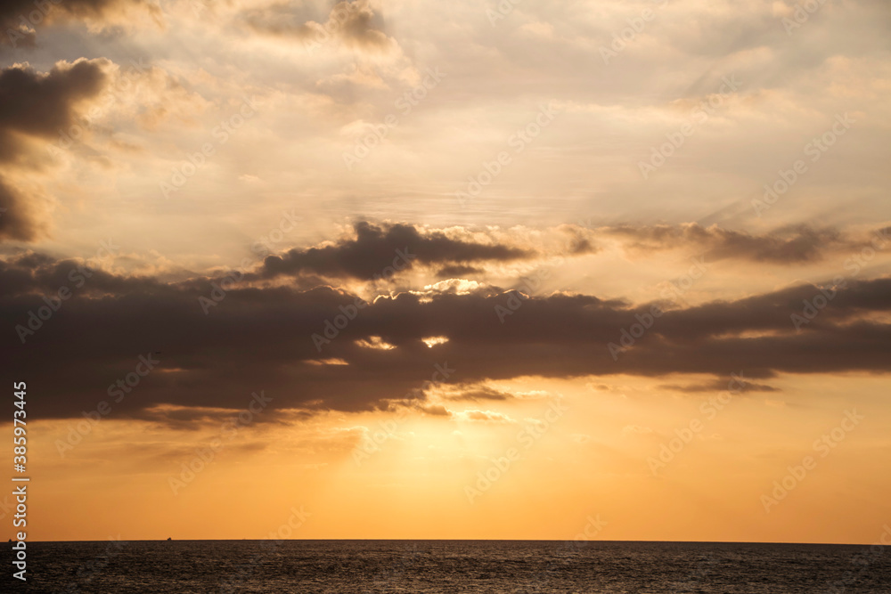 Fototapeta premium Beautiful sunset in Korea 