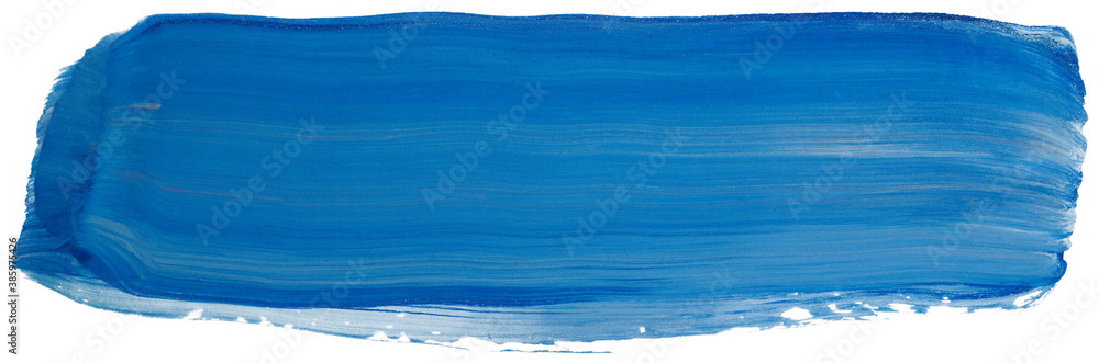 stripe brushstroke paint blue stain isolated on paper