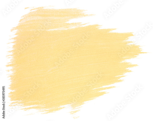 Yellow spot on paper. Spot isolated on white