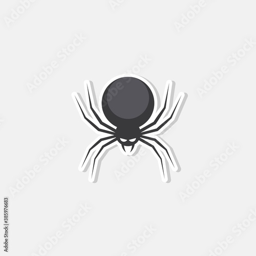 Halloween spider icon with glowing eyes  Halloween holiday.