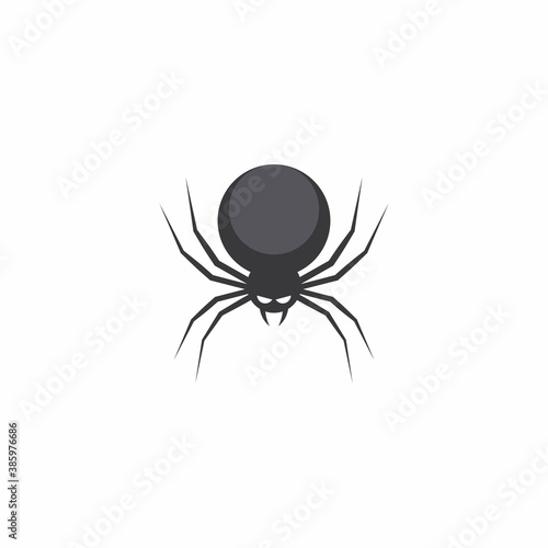 Halloween spider icon with glowing eyes, Halloween holiday.