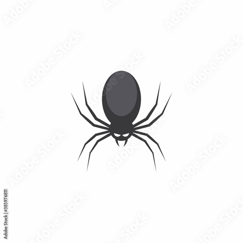 Halloween spider icon with glowing eyes, Halloween holiday. © Tsunami Designer