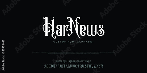 Vintage Retro classic font set vector illustration
